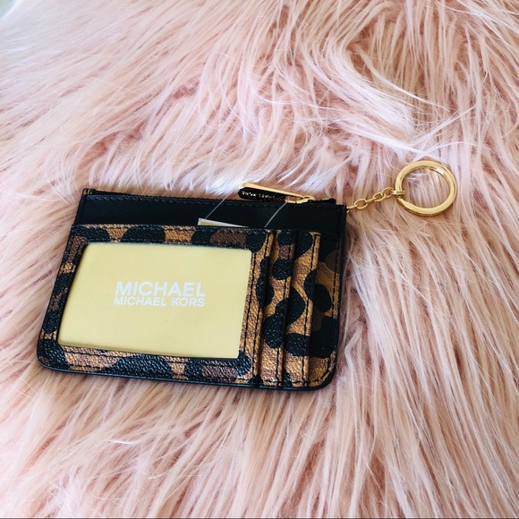 Michael Kors Jet set Travel coinpouch leopard NWT - Picture 2 of 5